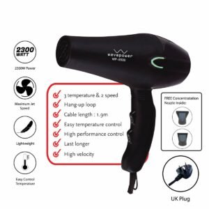 WAVE POWER WP-8500(V2) PROFESSIONAL IONIC HAIR DRYER LIGHTWEIGHT